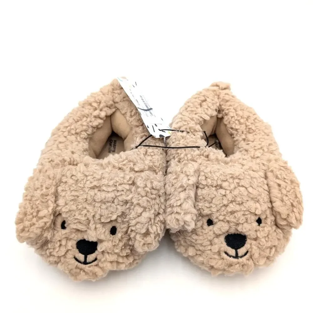 Harper Canyon Puppy Faux Shearling Fluff Slippers Kids Tan Size US9/10